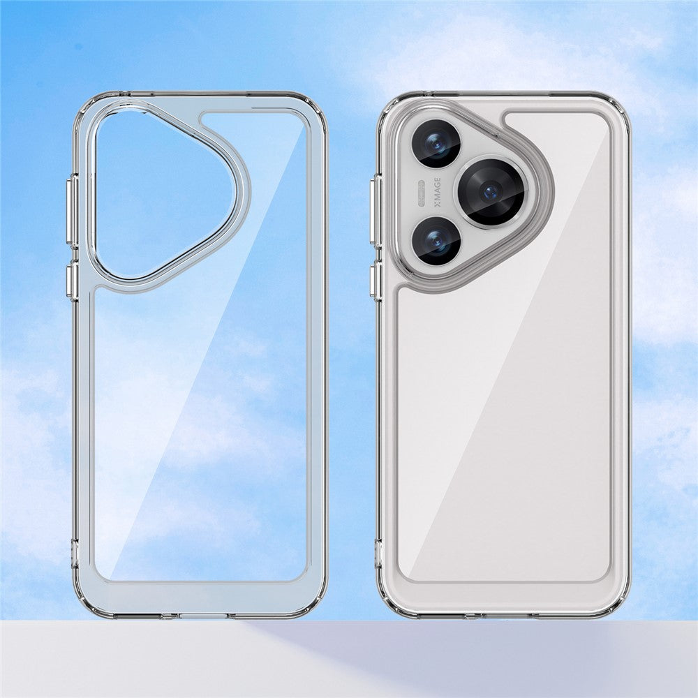 For Huawei Pura 70 Case Electroplated Buttons Ultra-Clear Phone Cover (Big Rear Lens Hole)