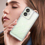 For Xiaomi Redmi 13C 4G  /  5G  /  13R 5G  /  Poco M6 5G Case Electroplated Buttons Clear Phone Cover (Big Rear Lens Hole)