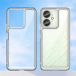 For Xiaomi Redmi 13C 4G  /  5G  /  13R 5G  /  Poco M6 5G Case Electroplated Buttons Clear Phone Cover (Big Rear Lens Hole)