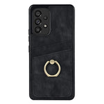 Til Samsung Galaxy A33 5G Etui med kortlommer Retro PU-læderbelagt TPU-telefoncover med ringholderstativ