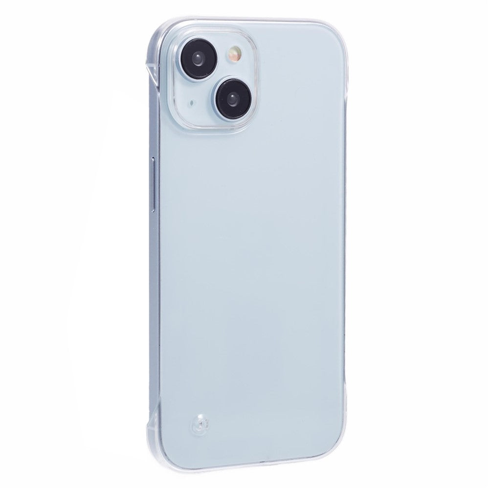 For iPhone 14 Plus Borderless Case Clear Hard PC Phone Cover