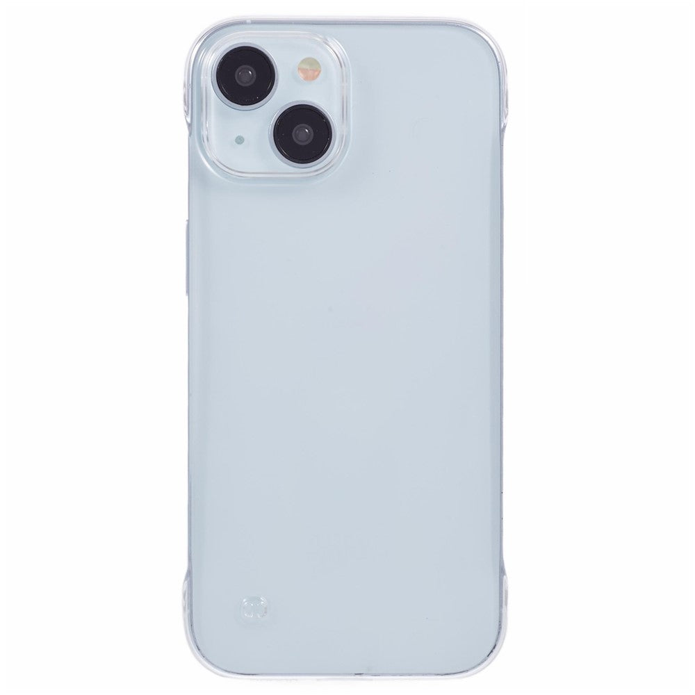 For iPhone 14 Plus Borderless Case Clear Hard PC Phone Cover