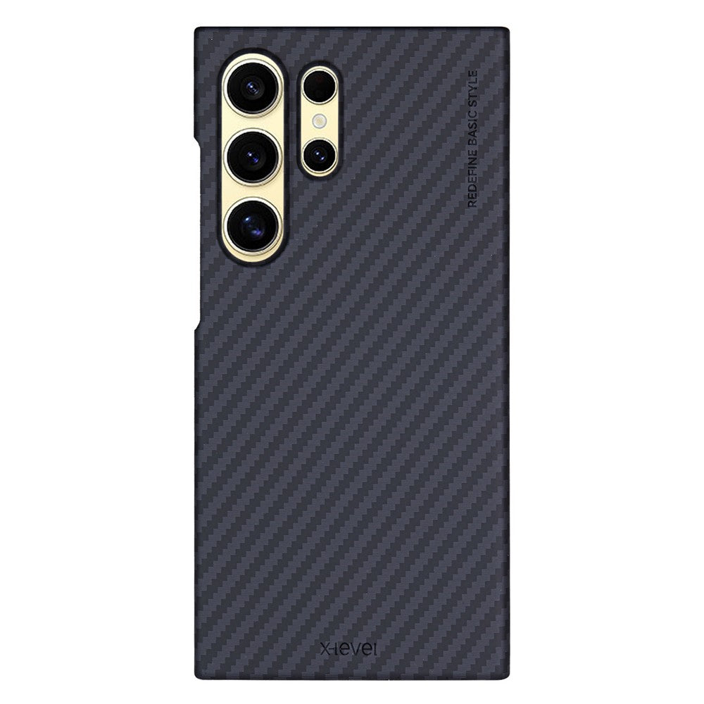 X-LEVEL For Samsung Galaxy S23 Ultra Case Magnetic Ultra-Thin PC Hard Phone Case Carbon Fiber Texture