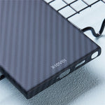 X-LEVEL För Samsung Galaxy S23 Ultra Skal Magnetiskt Ultratunt PC Hårt mobilskal Kolfiberstruktur