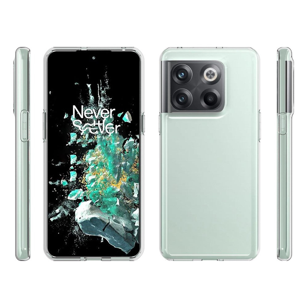 10 st/förpackning till OnePlus 10T 5G / Ace Pro 5G, reptåligt kristallklart TPU-skal med fläckfri insida