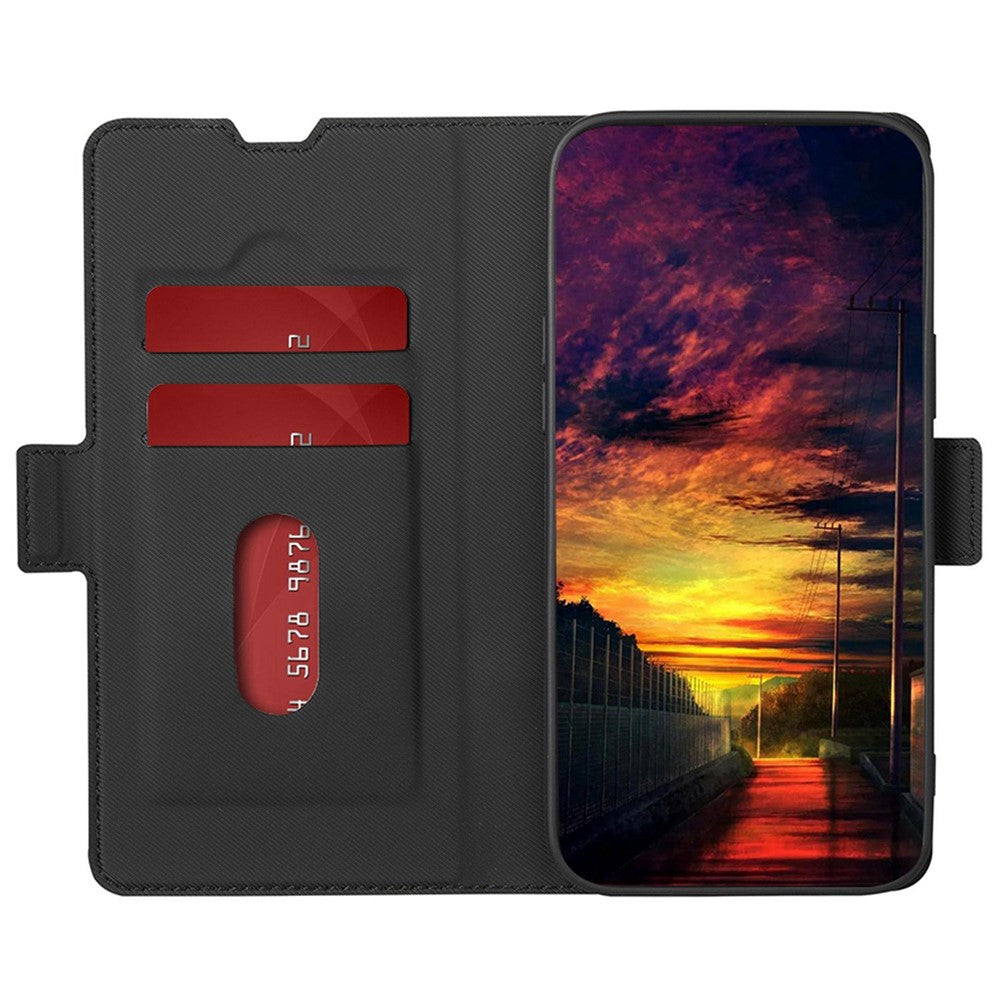 For Huawei Enjoy 50 Pro 4G / nova Y90 4G Twill Texture Side Magnetic Clasp PU Leather Stand Cover Card Slots Phone Case