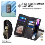 ESEBLE Galaxy Series For Motorola Moto G24 Power Case Leather Phone Cover with Purse Card Holder RFID Blocking