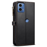 ESEBLE Galaxy Series For Motorola Moto G24 Power Case Leather Phone Cover with Purse Card Holder RFID Blocking