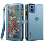 ESEBLE Galaxy Series For Motorola Moto G24 Power Case Leather Phone Cover with Purse Card Holder RFID Blocking