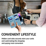 ESEBLE Galaxy Series til Samsung Galaxy S24 FE Etui RFID-blokerende lædertelefoncover med 2 stropper