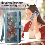 ESEBLE Galaxy Series til Samsung Galaxy S24 FE Etui RFID-blokerende lædertelefoncover med 2 stropper