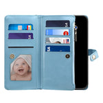 ESEBLE Galaxy Series til Samsung Galaxy S24 FE Etui RFID-blokerende lædertelefoncover med 2 stropper