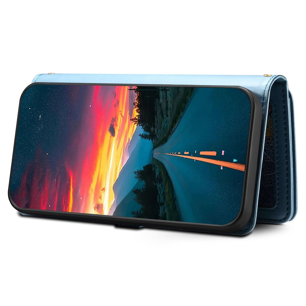 ESEBLE Galaxy Series til Samsung Galaxy S24 FE Etui RFID-blokerende lædertelefoncover med 2 stropper