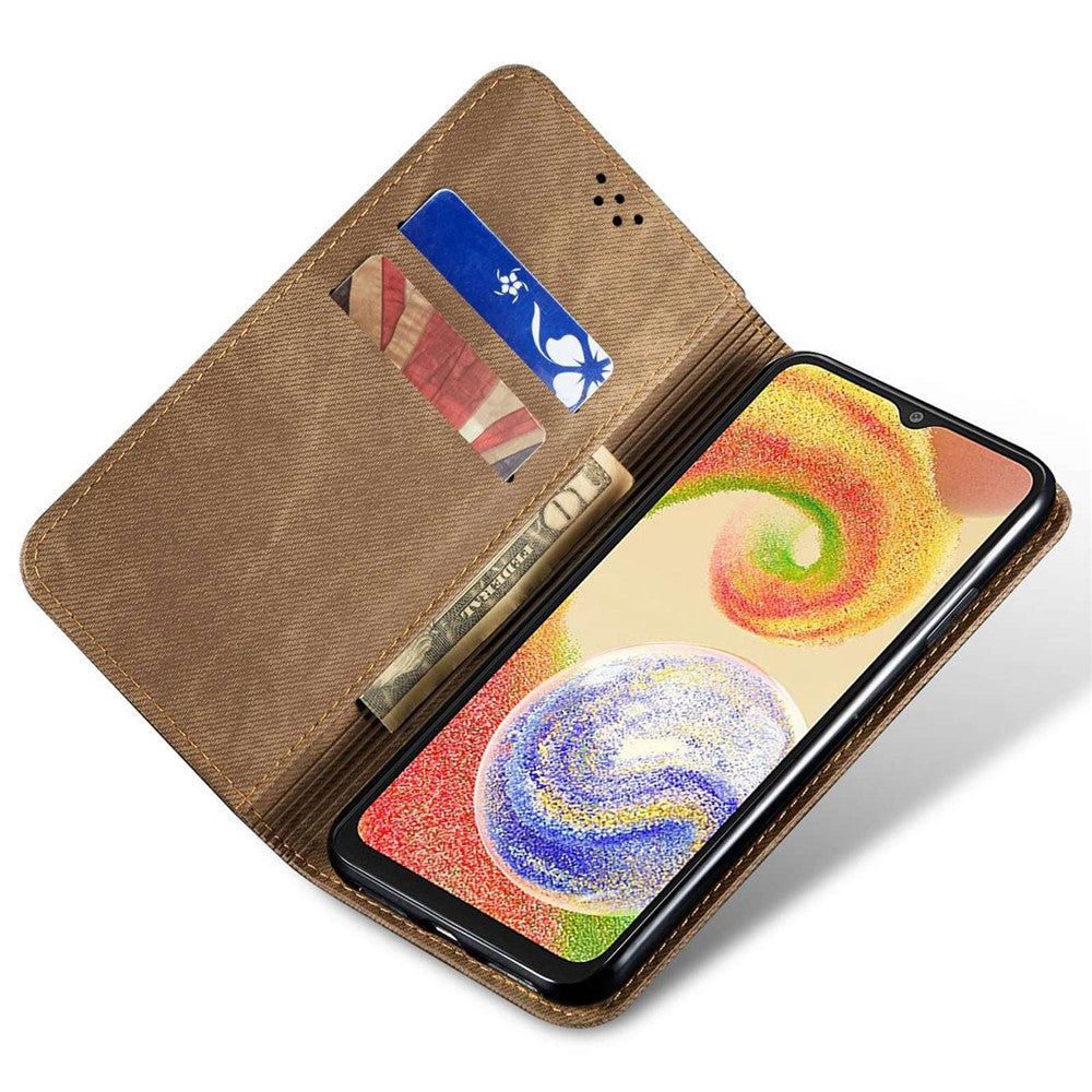 Til Samsung Galaxy S24 FE Etui Pung Flip Læder Telefoncover Jeans Stof Tekstur