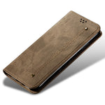 Til Samsung Galaxy S24 FE Etui Pung Flip Læder Telefoncover Jeans Stof Tekstur