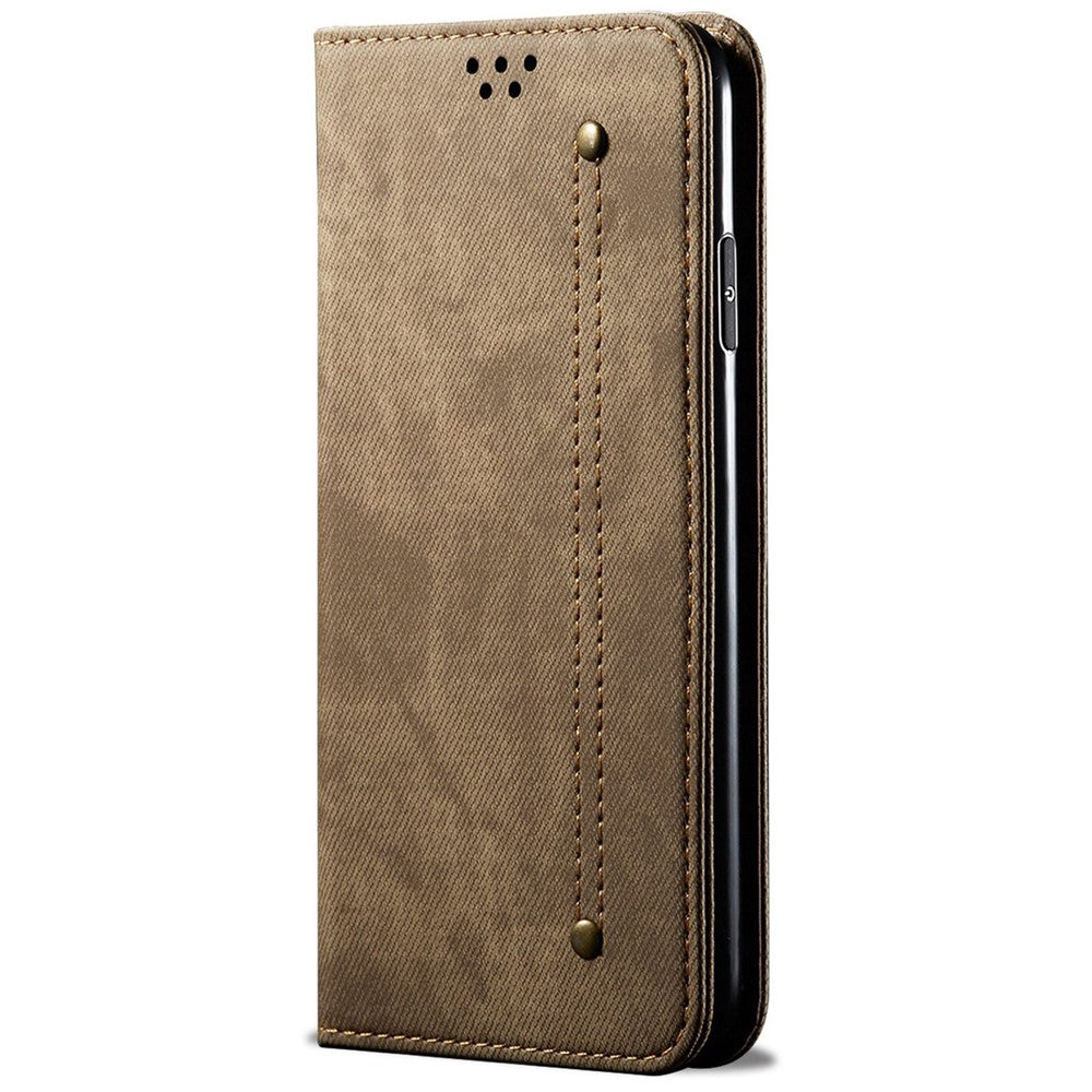 Til Samsung Galaxy S24 FE Etui Pung Flip Læder Telefoncover Jeans Stof Tekstur