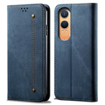 OnePlus Nord CE4 Lite 5G / Oppo K12x 5G (Kina) Fodral Jeans Tygstruktur Läder Plånboksfodral