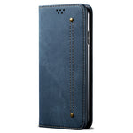 OnePlus Nord CE4 Lite 5G / Oppo K12x 5G (Kina) Fodral Jeans Tygstruktur Läder Plånboksfodral