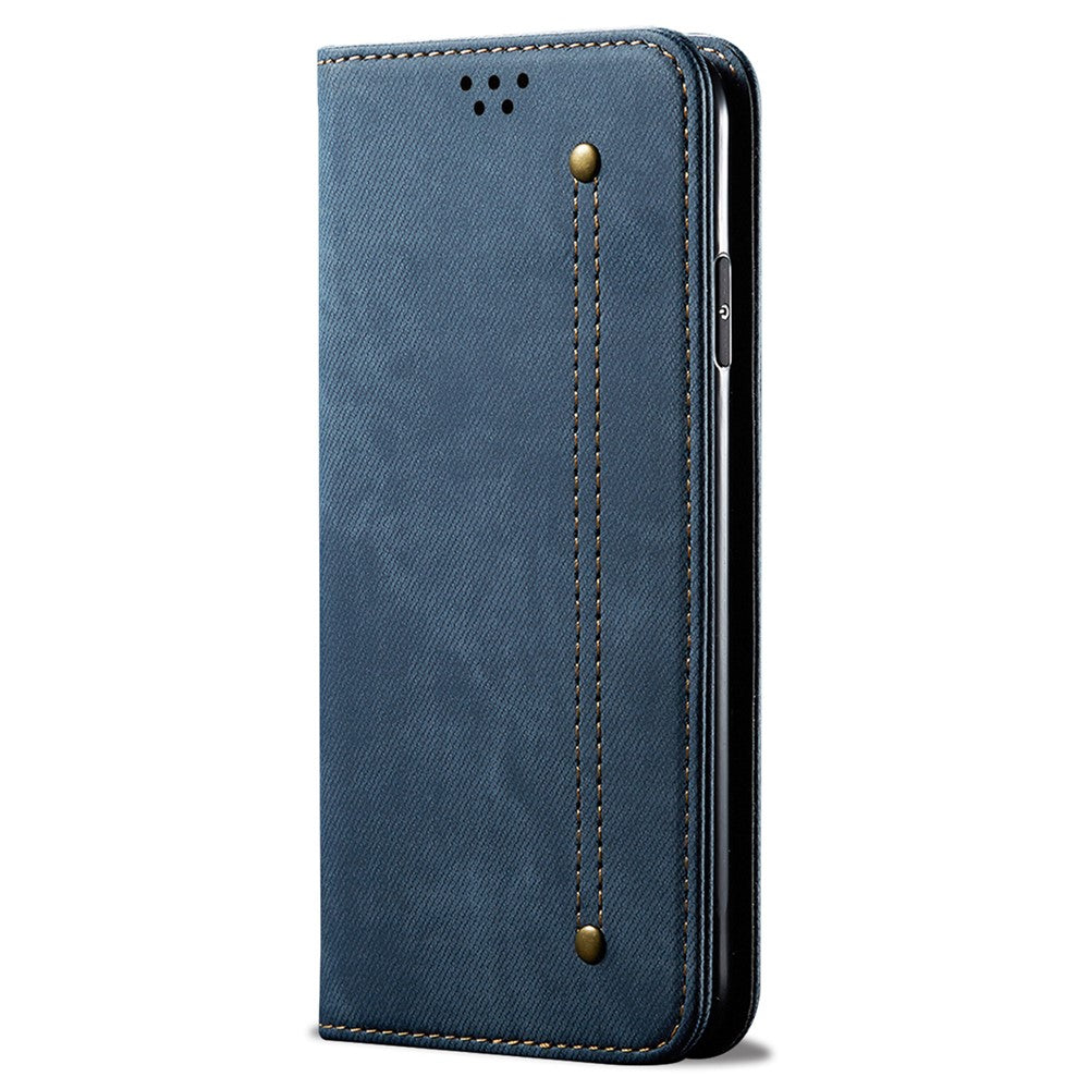 OnePlus Nord CE4 Lite 5G / Oppo K12x 5G (Kina) Fodral Jeans Tygstruktur Läder Plånboksfodral