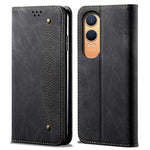 OnePlus Nord CE4 Lite 5G / Oppo K12x 5G (Kina) Fodral Jeans Tygstruktur Läder Plånboksfodral