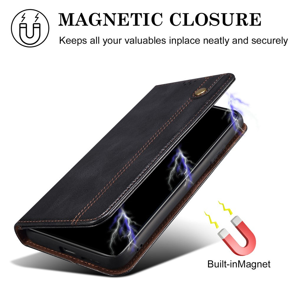 OnePlus Nord CE4 Lite 5G / Oppo K12x 5G (Kina) skal fallskyddande Crazy Horse-textur vaxigt läderfodral
