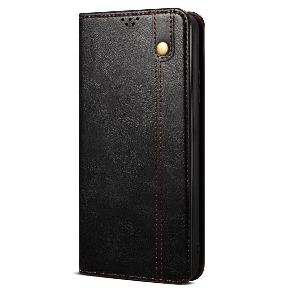 OnePlus Nord CE4 Lite 5G / Oppo K12x 5G (Kina) skal fallskyddande Crazy Horse-textur vaxigt läderfodral