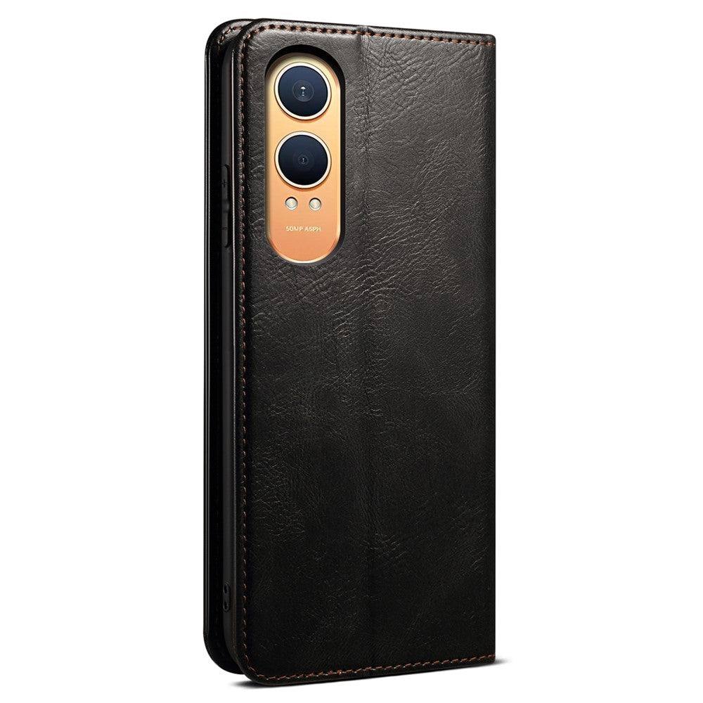 OnePlus Nord CE4 Lite 5G / Oppo K12x 5G (Kina) skal fallskyddande Crazy Horse-textur vaxigt läderfodral