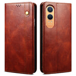 OnePlus Nord CE4 Lite 5G / Oppo K12x 5G (Kina) skal fallskyddande Crazy Horse-textur vaxigt läderfodral
