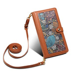 ESEBLE Galaxy Series For iPhone 16 Pro Case Leather Phone Cover with RFID Blocking Wallet