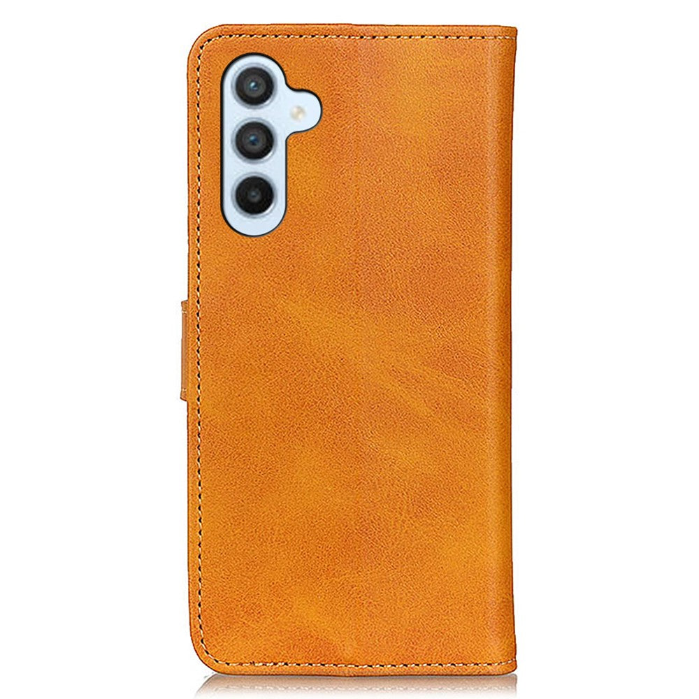 Til Samsung Galaxy S24 FE Støttefoderal Oksehudstekstur Læder Telefoncover