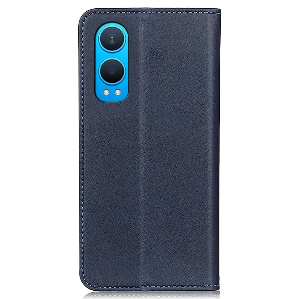 OnePlus Nord CE4 Lite 5G / Oppo K12x 5G (Kina) Plånboksfodral i kohudstruktur, delat läder, mobilfodral