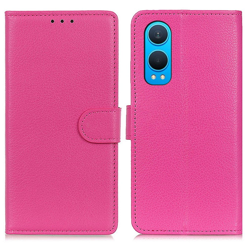 OnePlus Nord CE4 Lite 5G / Oppo K12x 5G (Kina) Fodral Litchi Texture Läder Plånboksfodral