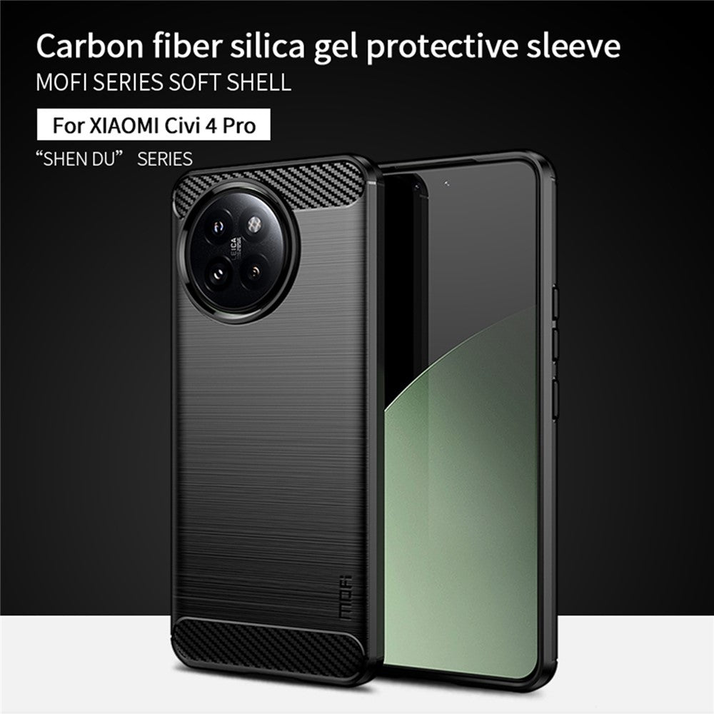 MOFI JK TPU Series-1 För Xiaomi Civi 4 Pro 5G / 14 Civi 5G Skal Borstat TPU mobilskal