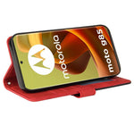 For Motorola Moto G85 5G / S50 Neo 5G Leather Case Wallet Stand Color Splicing Phone Cover
