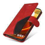 For Motorola Moto G85 5G / S50 Neo 5G Leather Case Wallet Stand Color Splicing Phone Cover