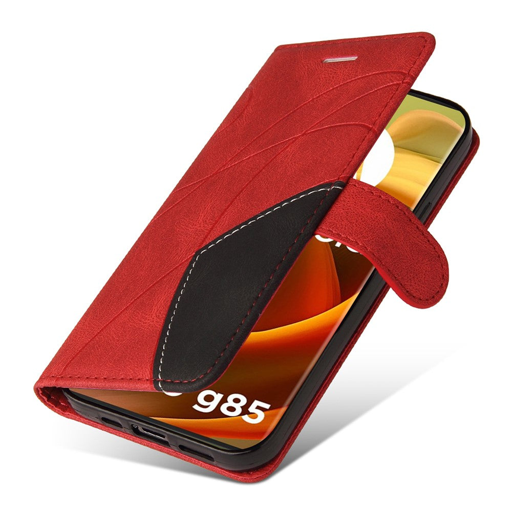For Motorola Moto G85 5G / S50 Neo 5G Leather Case Wallet Stand Color Splicing Phone Cover