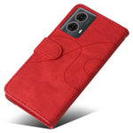 For Motorola Moto G85 5G / S50 Neo 5G Leather Case Wallet Stand Color Splicing Phone Cover