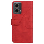 For Motorola Moto G85 5G / S50 Neo 5G Leather Case Wallet Stand Color Splicing Phone Cover