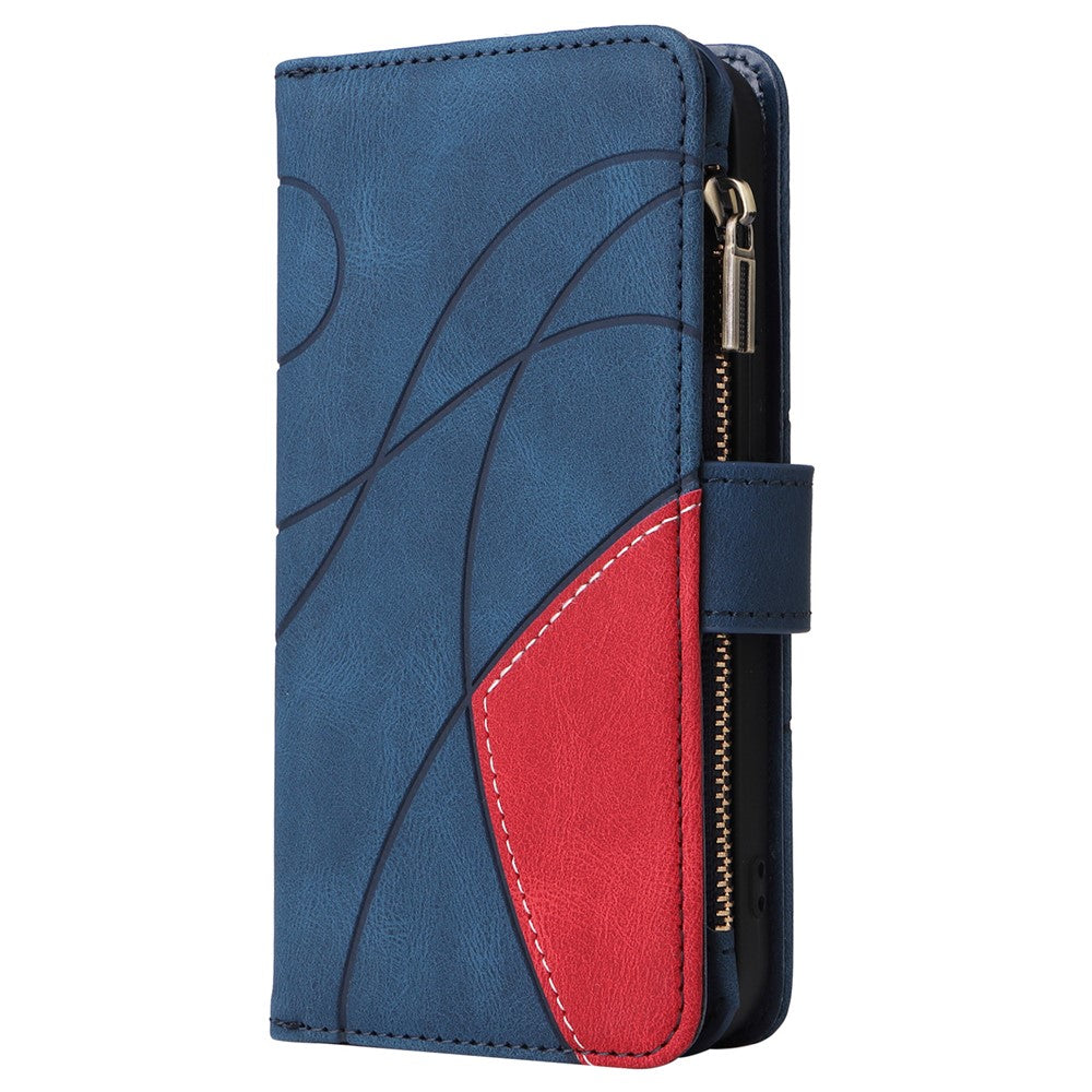 For Samsung Galaxy S24 FE Leather Case with Strap Zipper 9 Card Slot Phone Cover Stand