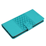 For Samsung Galaxy S24 FE Case PU Leather Flip Phone Cover Rhombus Pattern