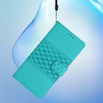 For Samsung Galaxy S24 FE Case PU Leather Flip Phone Cover Rhombus Pattern