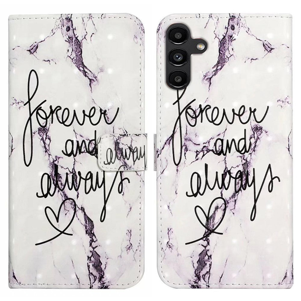 For Samsung Galaxy S24 FE Case 3D Pattern Printed Leather Phone Cover Card Holder