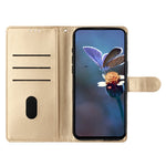 For Samsung Galaxy S24 FE Case PU Leather Imprinting Phone Cover with Card Slot Holder Stand