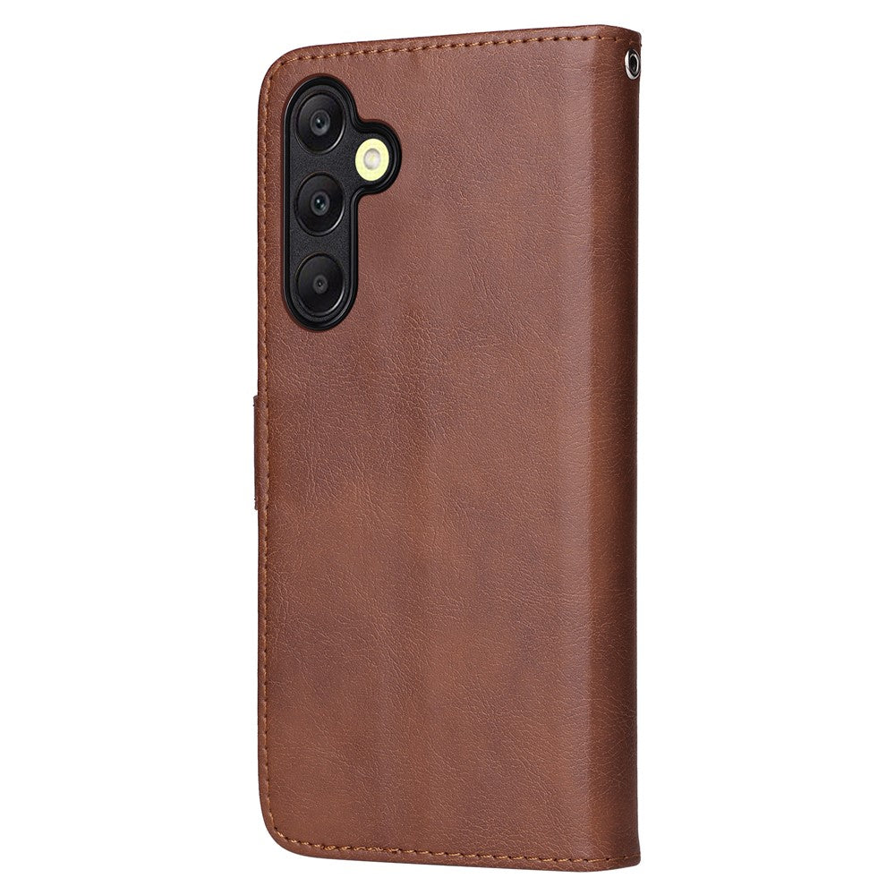 For Samsung Galaxy A25 5G (Global) (161.0 x 76.5 x 8.3mm) Case 2 in 1 Detachable Magnetic Leather Wallet Mobile Cover with Strap
