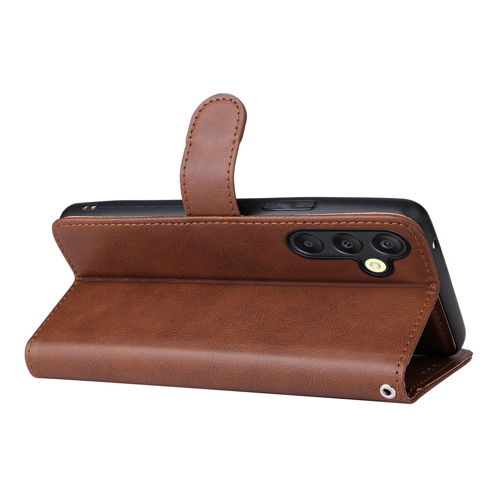 For Samsung Galaxy A25 5G (Global) (161.0 x 76.5 x 8.3mm) Case 2 in 1 Detachable Magnetic Leather Wallet Mobile Cover with Strap