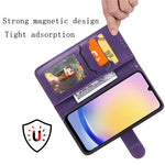 For Samsung Galaxy A25 5G (Global) (161.0 x 76.5 x 8.3mm) Case 2 in 1 Detachable Magnetic Leather Wallet Mobile Cover with Strap