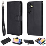 For Samsung Galaxy A25 5G (Global) (161.0 x 76.5 x 8.3mm) Case 2 in 1 Detachable Magnetic Leather Wallet Mobile Cover with Strap