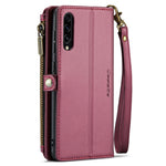 For Samsung Galaxy A30s / A50s / A50 Leather Case CASEME C36 Zipper Multiple Card Slots Phone Cover with Straps