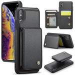 JEEHOOD J05 For iPhone XS Max Case Leather Mobile Cover with Detachable Magnetic Card Bag