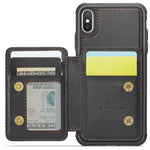 JEEHOOD J05 For iPhone XS Max Case Leather Mobile Cover with Detachable Magnetic Card Bag